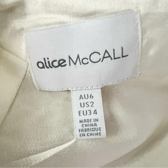 ALICE MCCALL || Isn’t She Lovely Blue and Cream Lace One Shoulder Mini Dress 2 - Picture 12 of 13